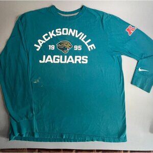 Vintage 1995 NFL Team Apparel Nike Jacksonville Jaguars Long Sleeve Shirt Men XL